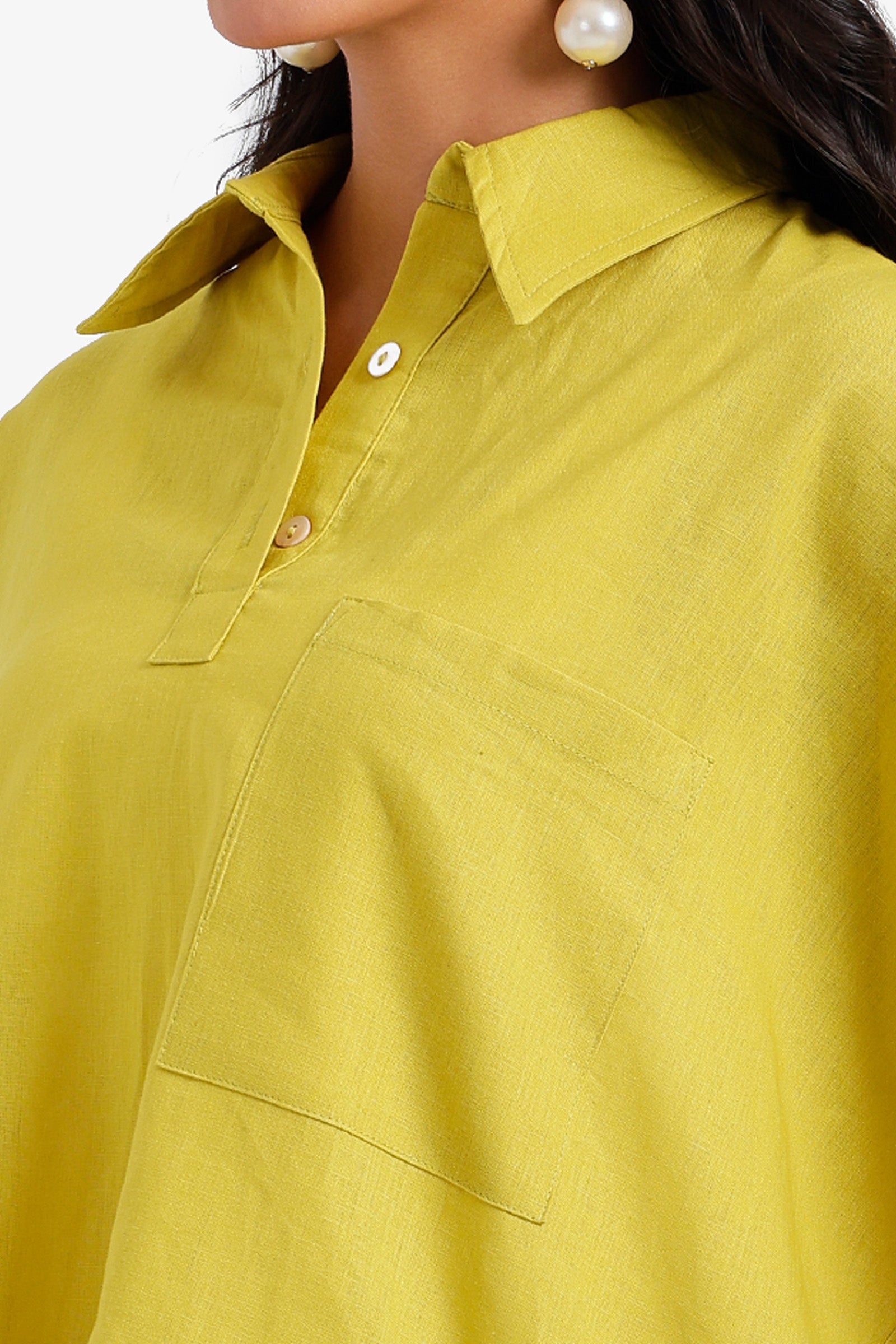 Relaxed Shirt Poncho