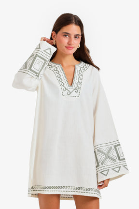 Embroidered Beach Dress
