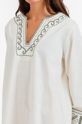 Embroidered Beach Dress