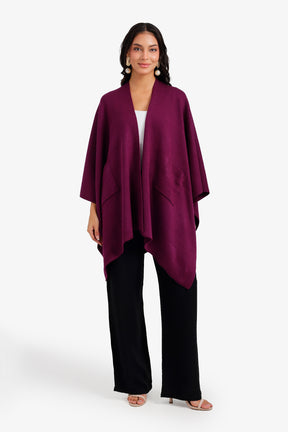 Plain Asymmetrical Poncho