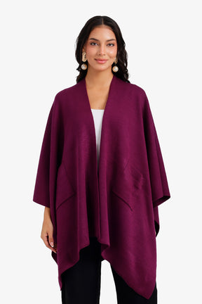 Plain Asymmetrical Poncho