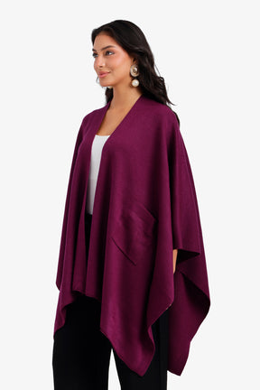 Plain Asymmetrical Poncho