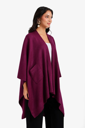 Plain Asymmetrical Poncho