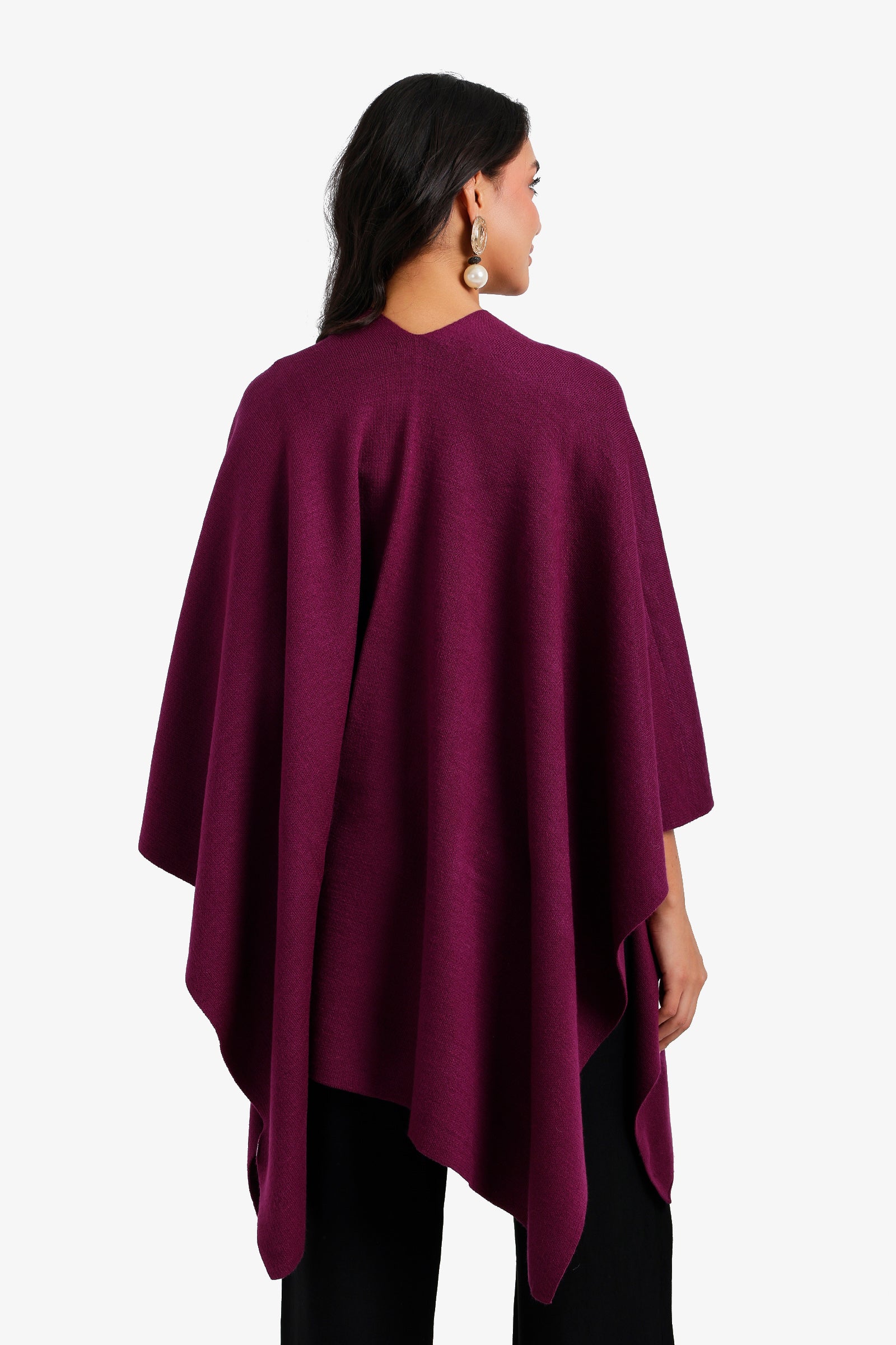 Plain Asymmetrical Poncho