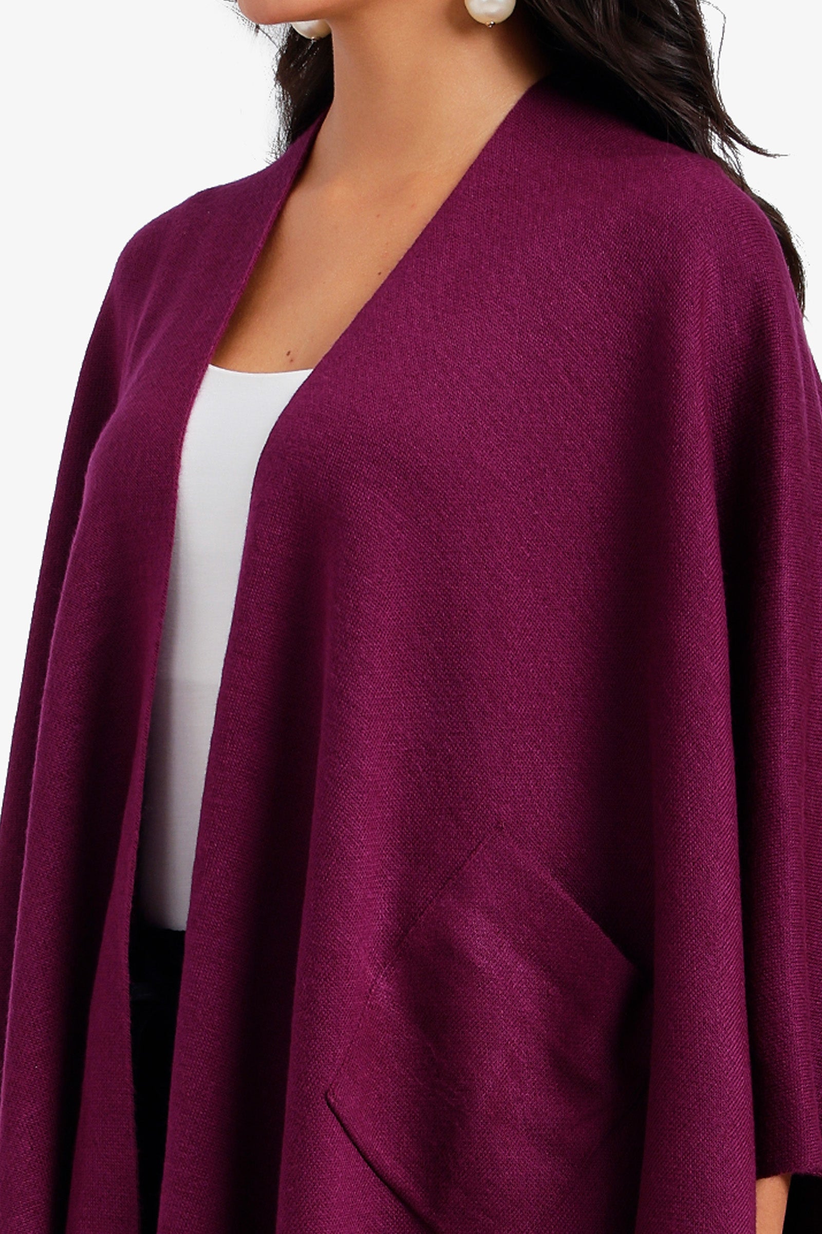 Plain Asymmetrical Poncho