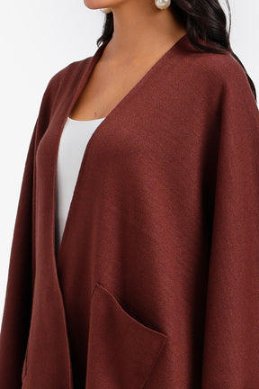 Fringed Open-Front Poncho