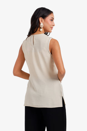Keyhole Back Closure Blouse