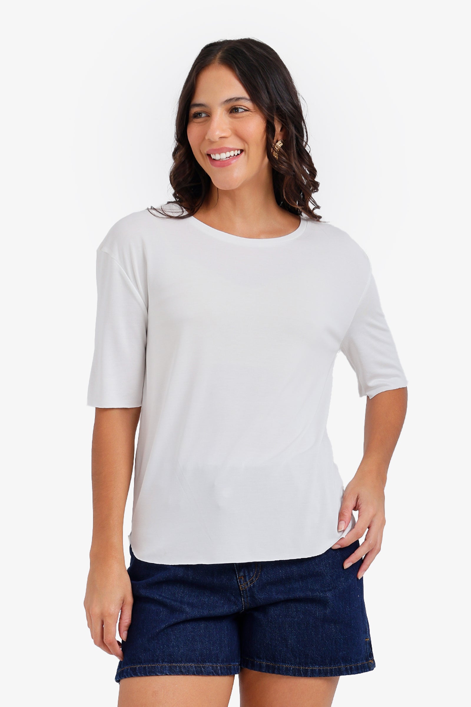 Round Hem T-Shirt