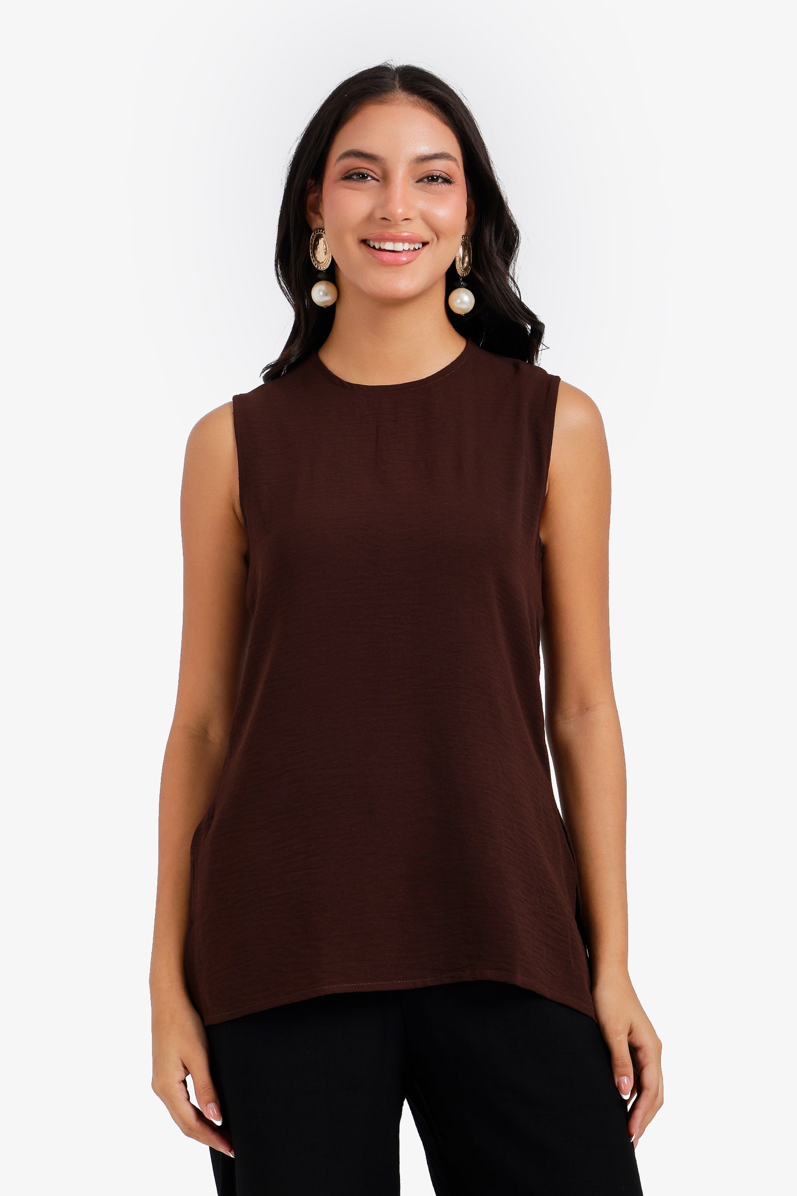 Textured Sleeveless Blouse