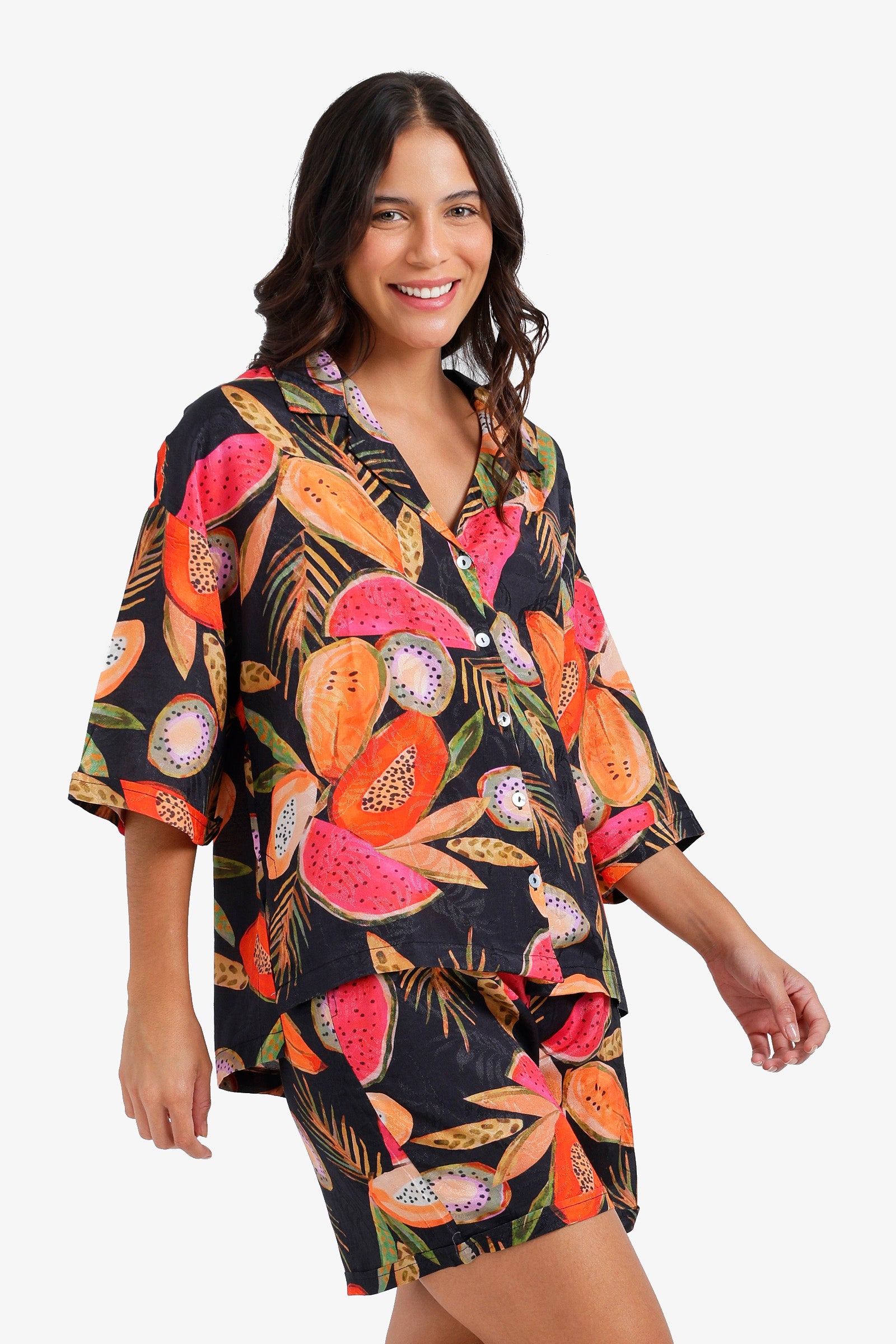 Tropical-Print Pyjama Set