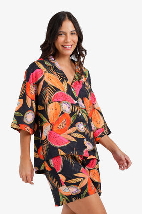 Tropical-Print Pyjama Set
