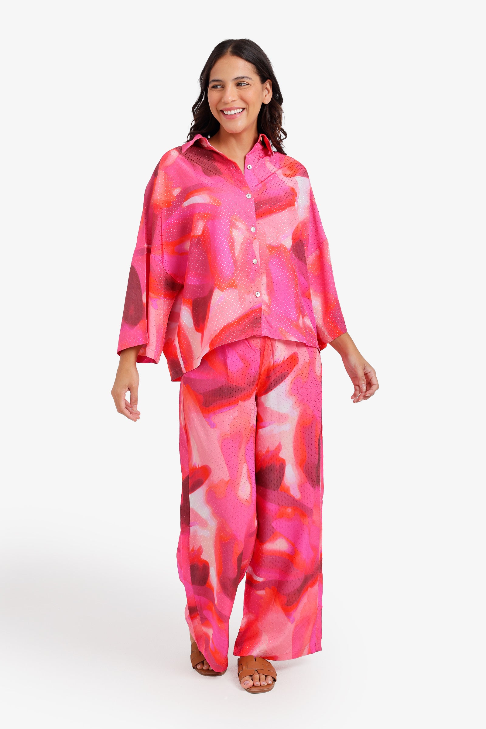 Watercolor Print Pyjama Set