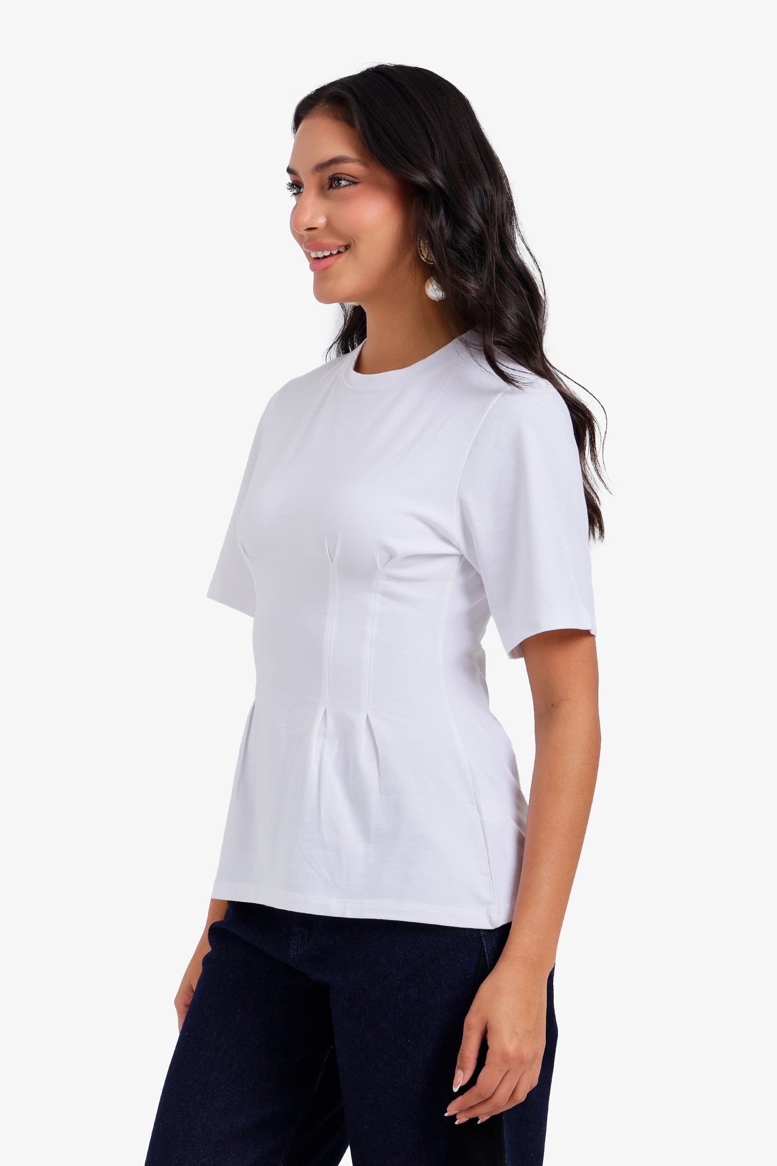 Pleated Peplum Top