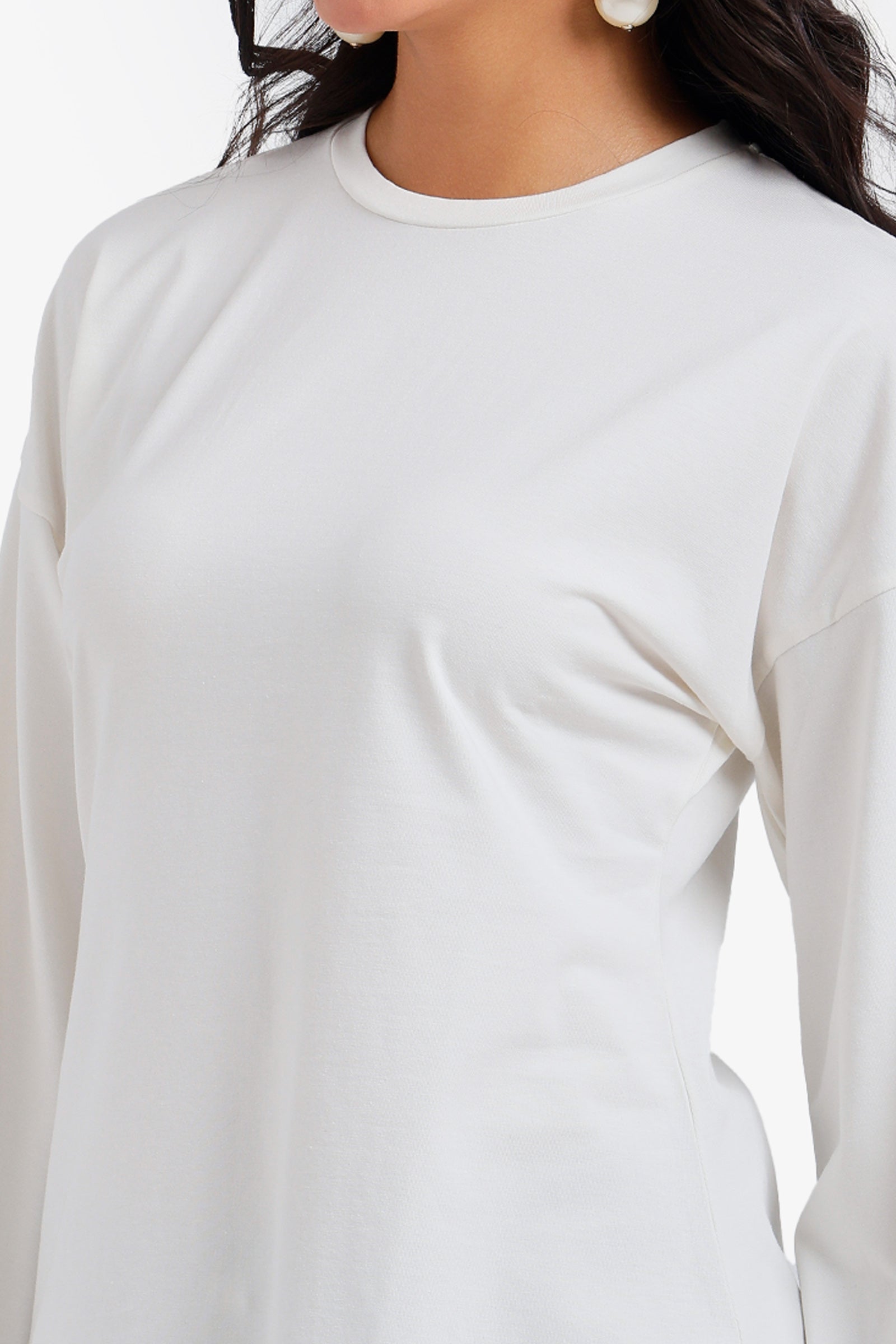 Lace Trim Asymmetric Top