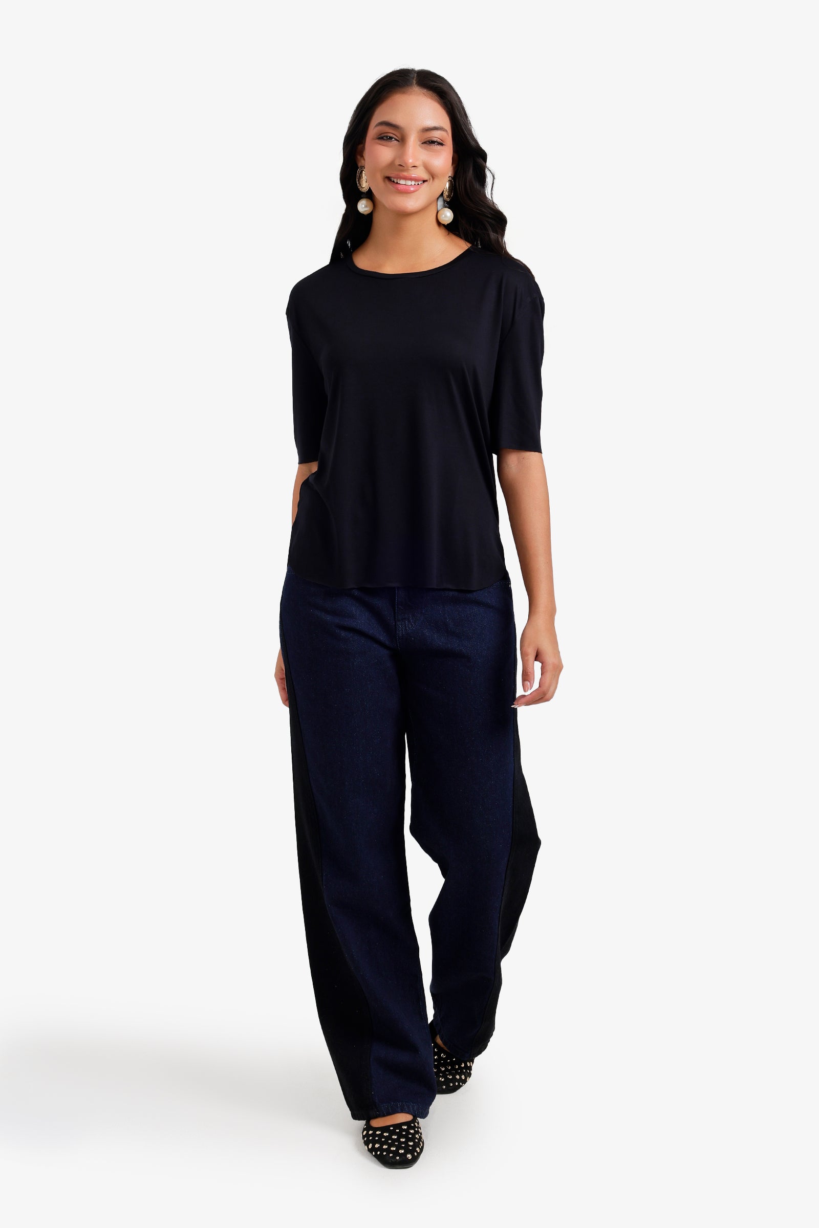Round Hem T-Shirt