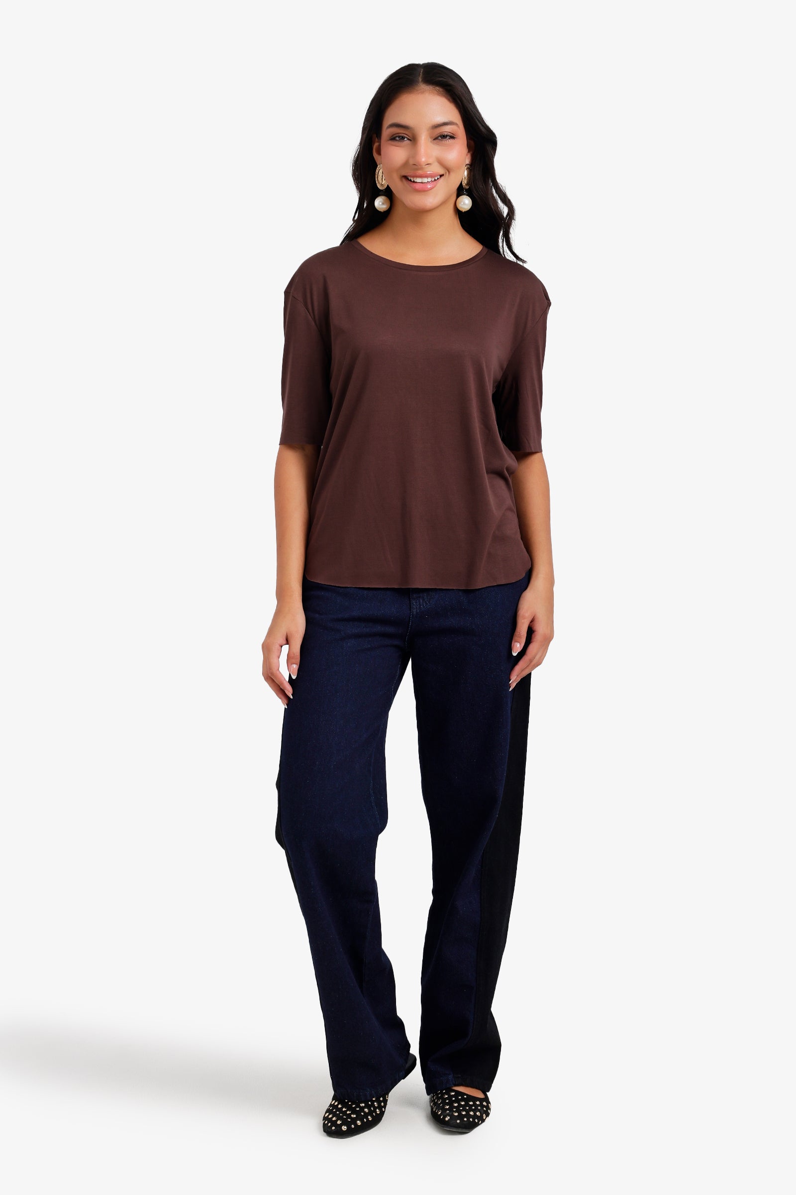 Round Hem T-Shirt