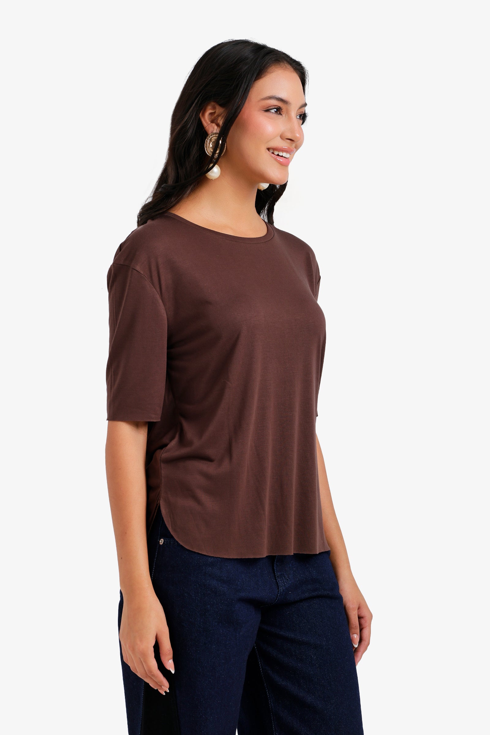 Round Hem T-Shirt