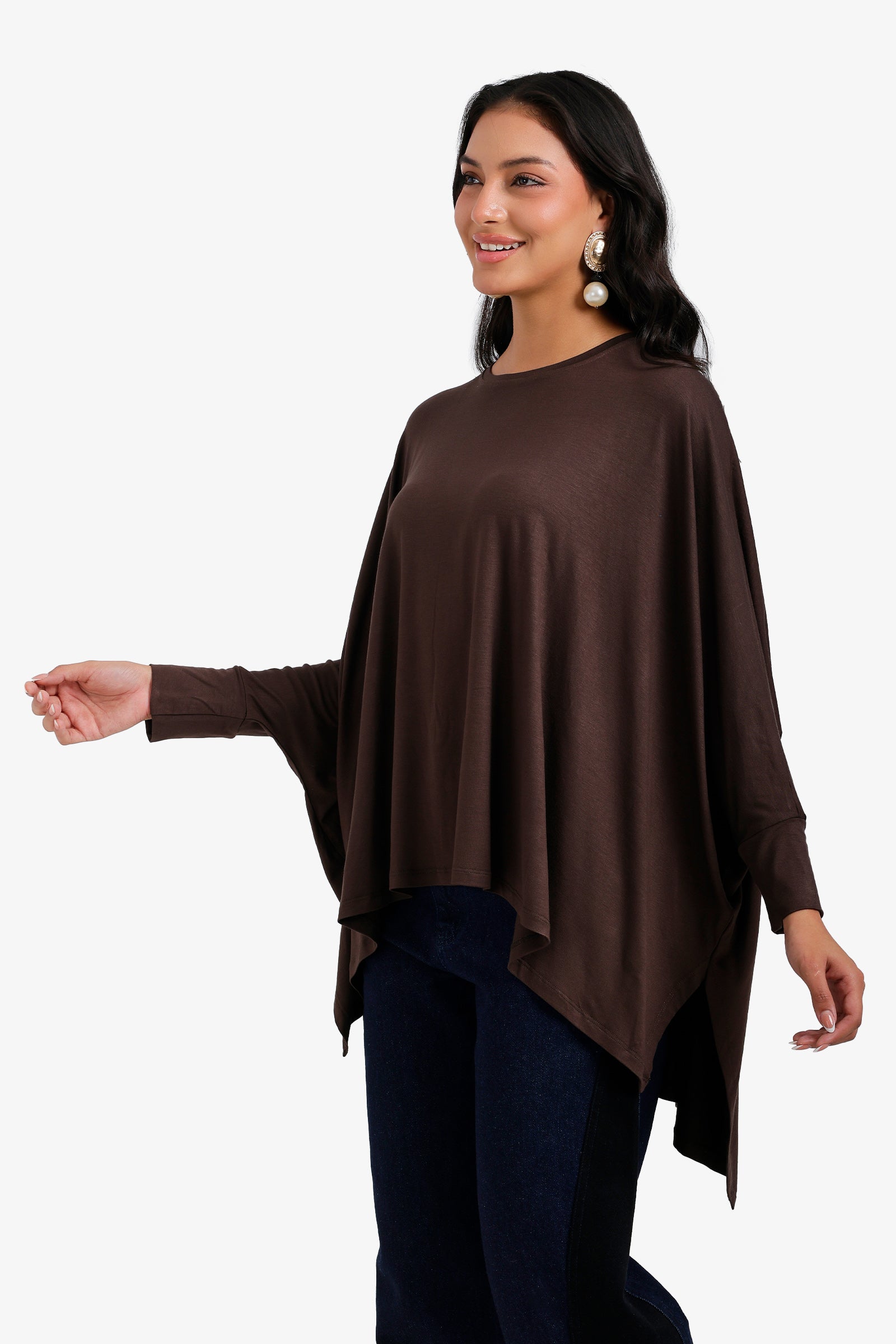 Flowy Asymmetric Poncho