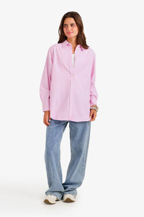 Chest-Pocket Striped Shirt