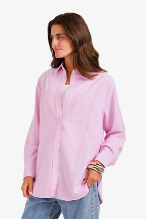 Chest-Pocket Striped Shirt