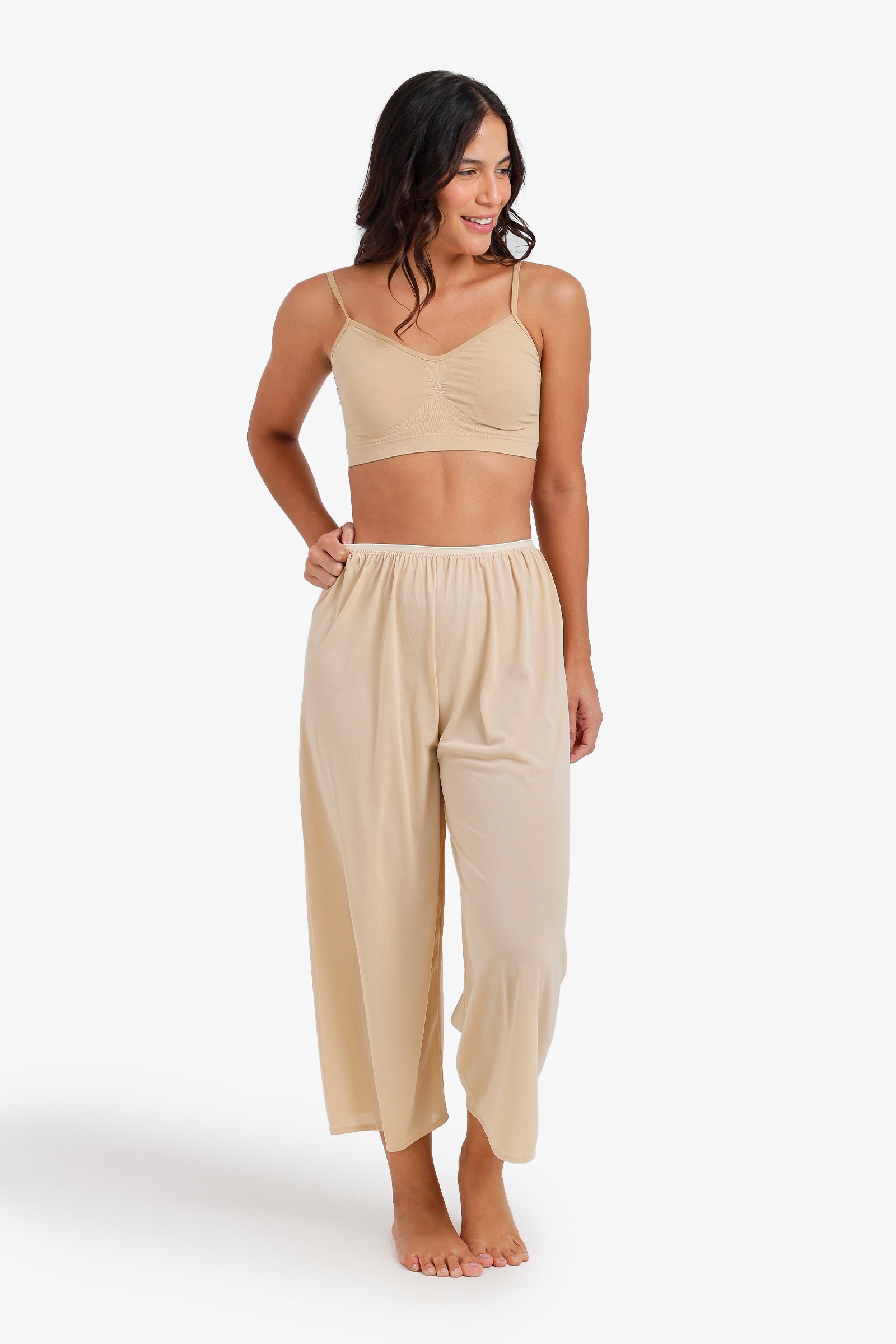 Wide-Leg Slip Pants