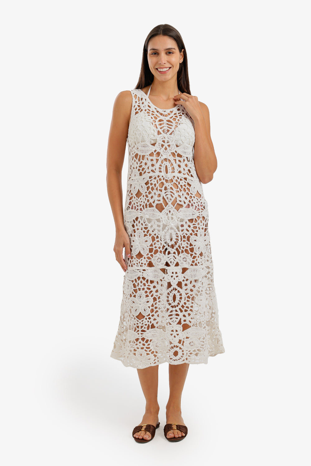 Floral Crochet Beach Dress