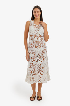 Floral Crochet Beach Dress