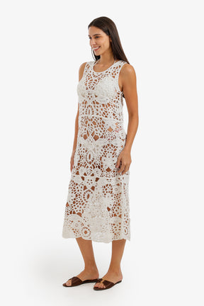 Floral Crochet Beach Dress