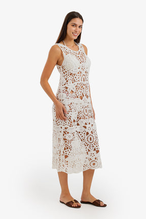 Floral Crochet Beach Dress
