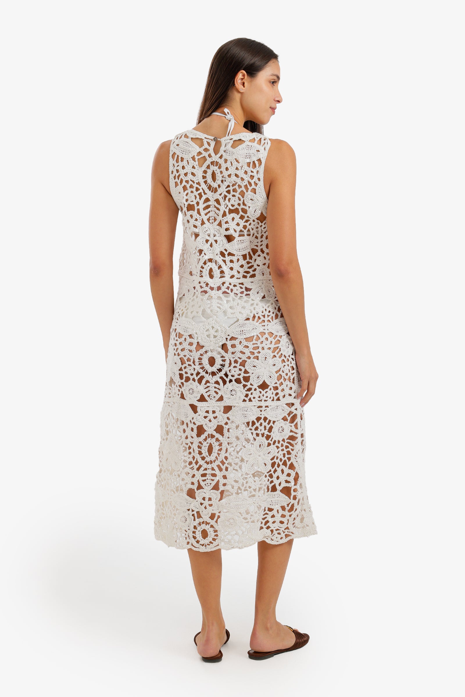 Floral Crochet Beach Dress
