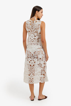 Floral Crochet Beach Dress