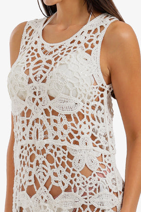 Floral Crochet Beach Dress