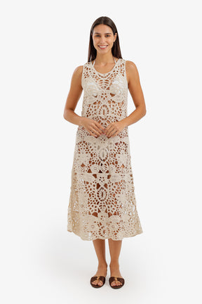 Floral Crochet Beach Dress