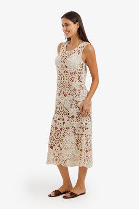 Floral Crochet Beach Dress
