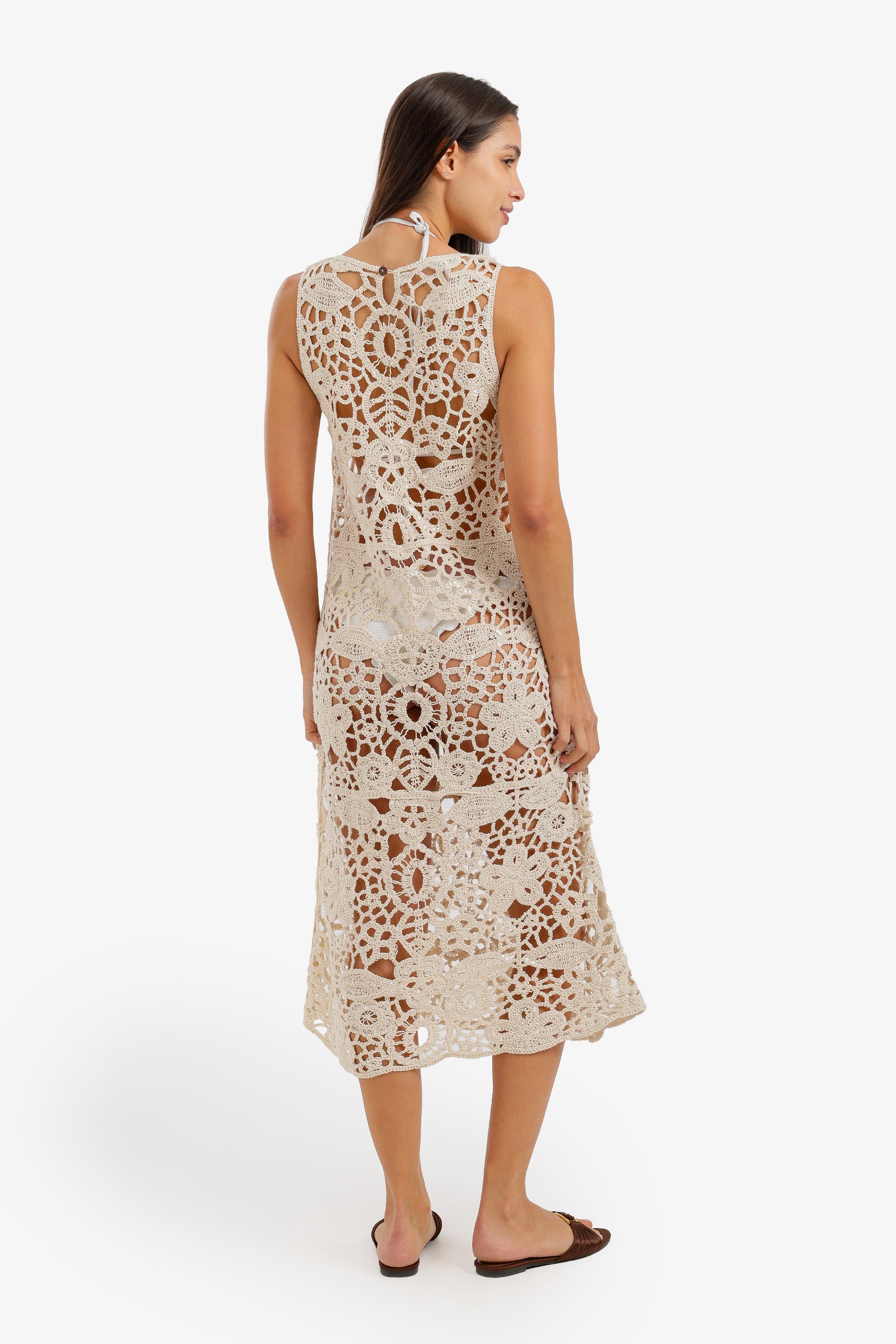 Floral Crochet Beach Dress