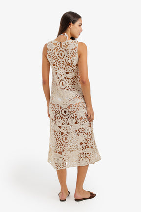 Floral Crochet Beach Dress
