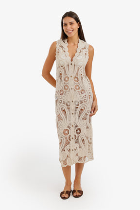 Button-Front Beach Dress