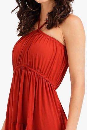 Halter Tiered Beach Dress
