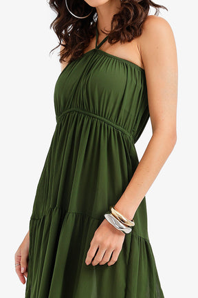 Halter Tiered Beach Dress