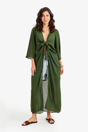 Tie-Front Beach Kimono