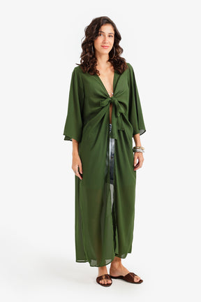 Tie-Front Beach Kimono