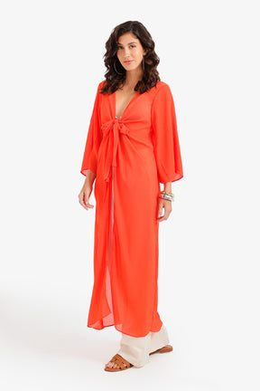 Tie-Front Beach Kimono