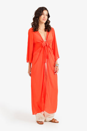 Tie-Front Beach Kimono