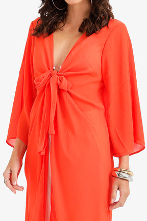 Tie-Front Beach Kimono