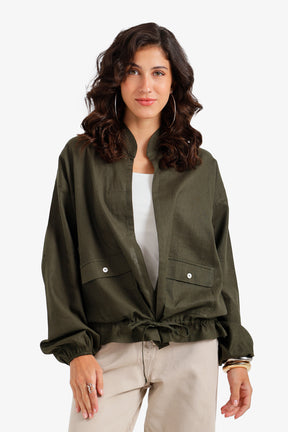 Drawstring Waist Shirt