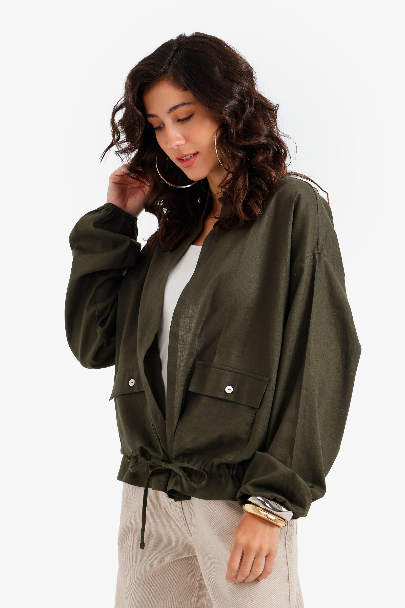 Drawstring Waist Shirt