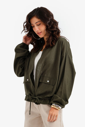 Drawstring Waist Shirt