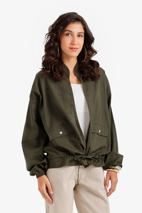 Drawstring Waist Shirt