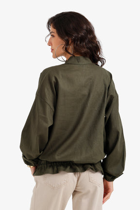 Drawstring Waist Shirt