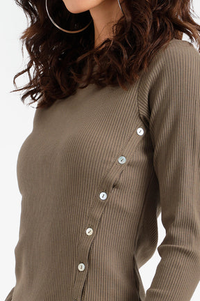 Buttoned Long Sleeves Top